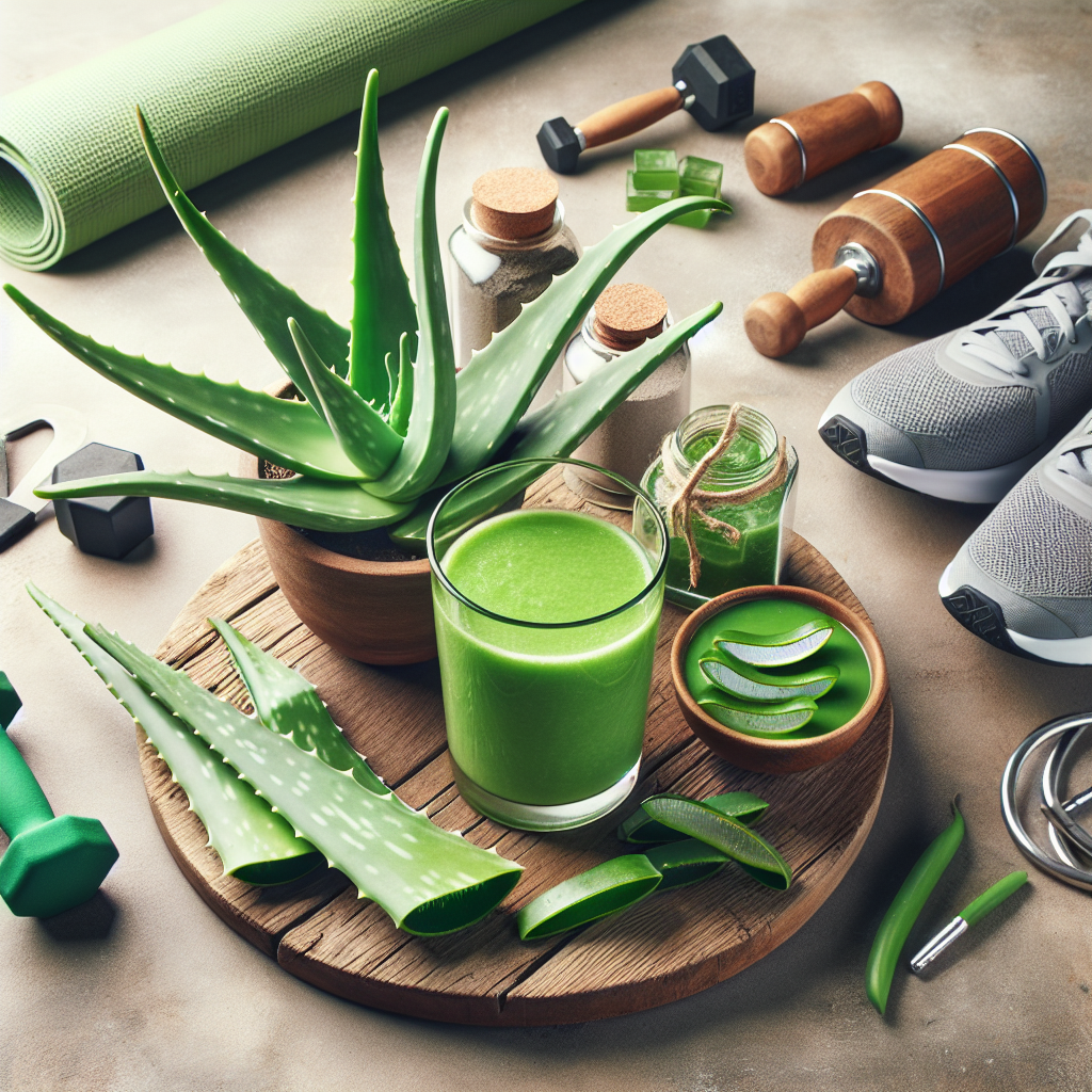 Smoothie à l'aloe vera avec du gel d'aloe vera frais.