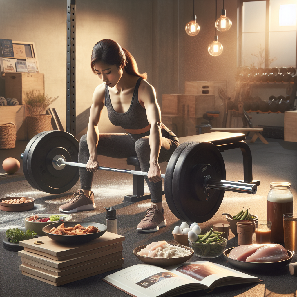 Une personne soulevant des poids dans une salle de sport, symbolisant l'effort constant et la patience nécessaires pour la croissance musculaire