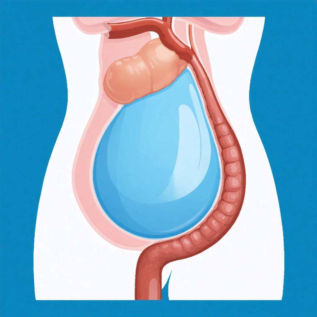 Illustration d'un ballon gastrique gonflé dans un estomac humain