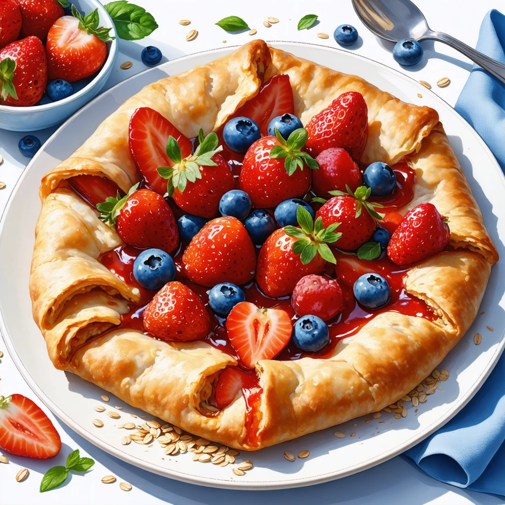 Illustration d'une galette Dukan appétissante sur une table de petit déjeuner, mettant en valeur le son d'avoine.