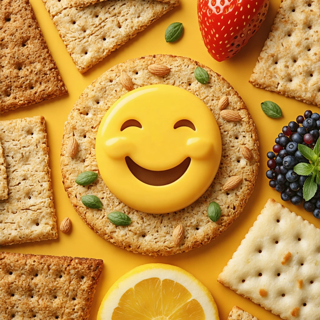 Différents types de crackers Wasa joliment disposés, mettant en valeur leur texture fibreuse et complète, symbolisant une option nutritive et équilibrée.